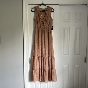 NEVER WORN- M- EXPRESS Pink Metallic Maxi Dress